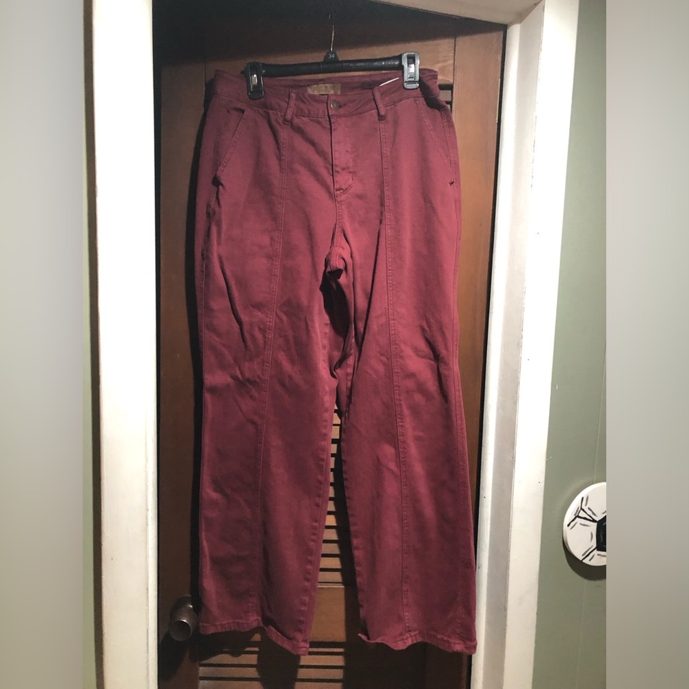 Judy Blue wide leg jeans . Red (garment dyed). Size 14W